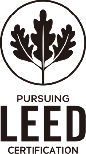 PURSUING LEED CERTIFICATION ロゴ